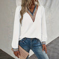 Damen Bluse mit V-Ausschnitt & Puffärmeln – Bild 6 | LuxeStyle