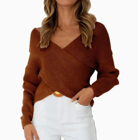 Lässiger Strickpullover mit Rundhals