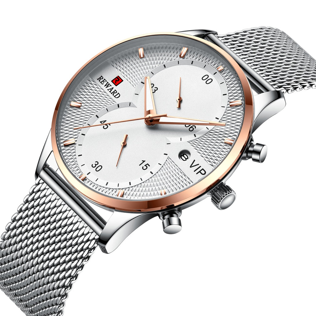 Herren Quarzuhr mit Kalenderfunktion, wasserdicht – Bild 2 | LuxeStyle