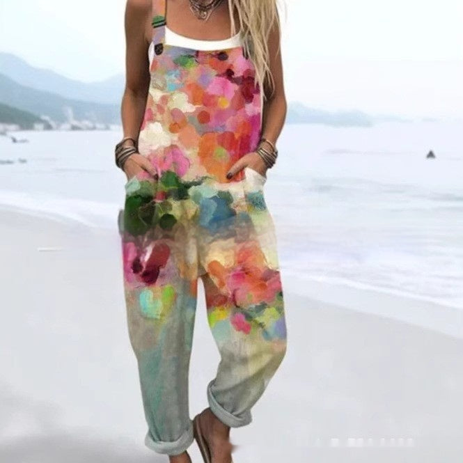 Trägerjumpsuit mit Blumenprint – Bild 1 | LuxeStyle