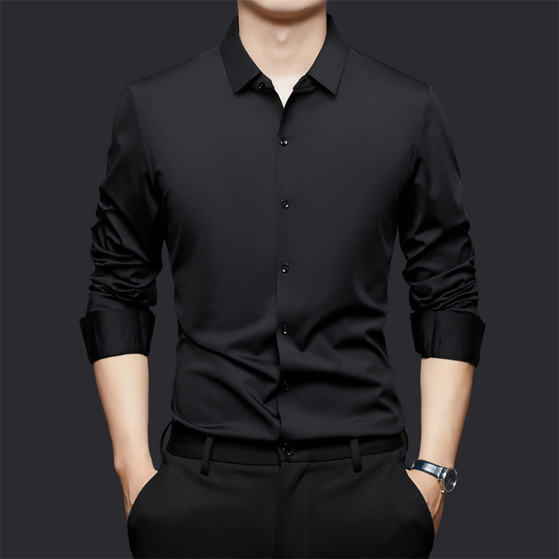 Nahtloses, elastisches Langarmhemd für Herren – Bild 2 | LuxeStyle