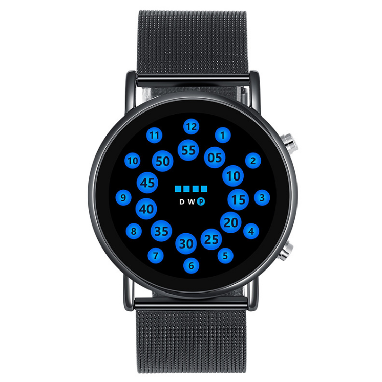 Leichte LED-Uhr mit Milanaise-Armband – Bild 6 | LuxeStyle