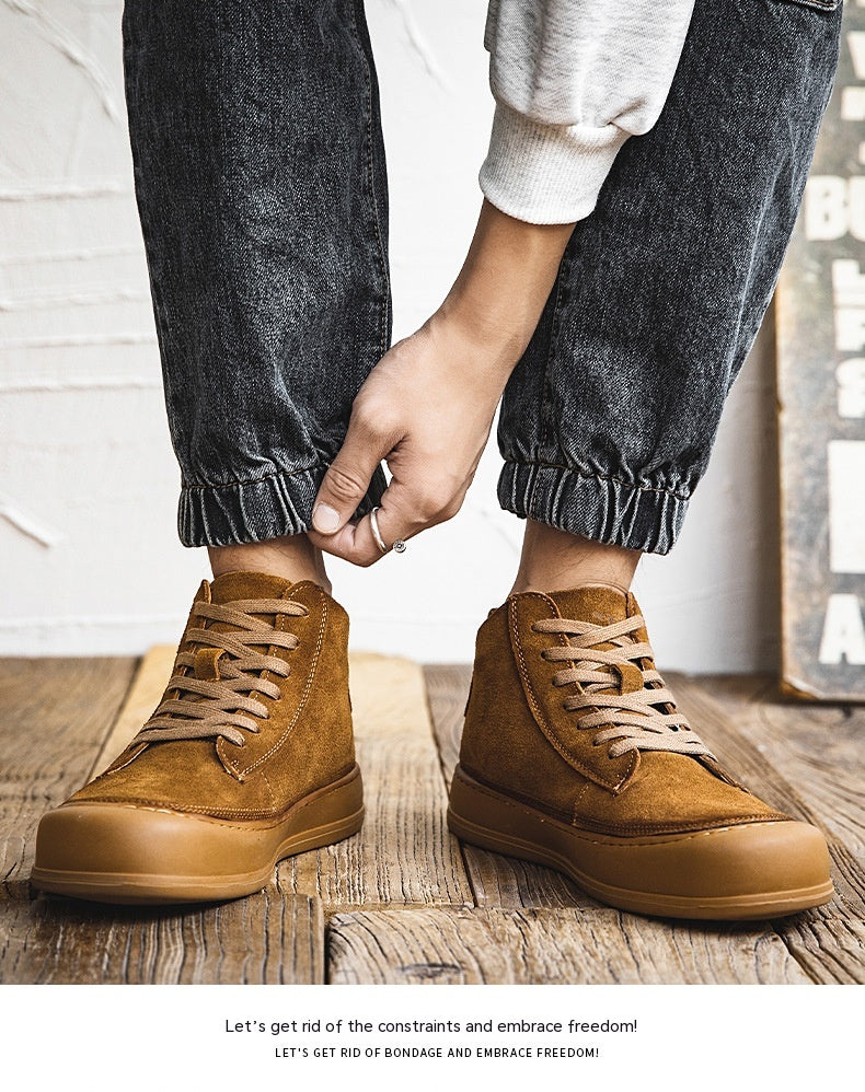 Lässige High-Top Leder Worker-Boots für Herren – Bild 14 | LuxeStyle