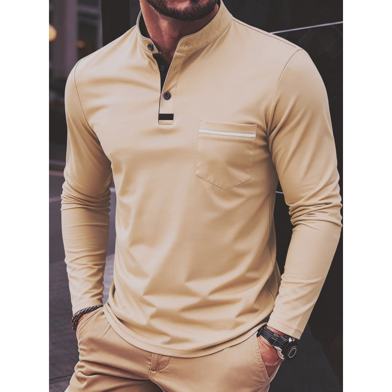 Slim Fit Poloshirt mit langen Ärmeln – Bild 3 | LuxeStyle