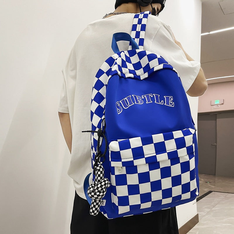 Trendiger Kariert-Rucksack für Studierende | LuxeStyle
