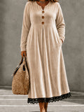 Elegantes Samtkleid mit V-Ausschnitt