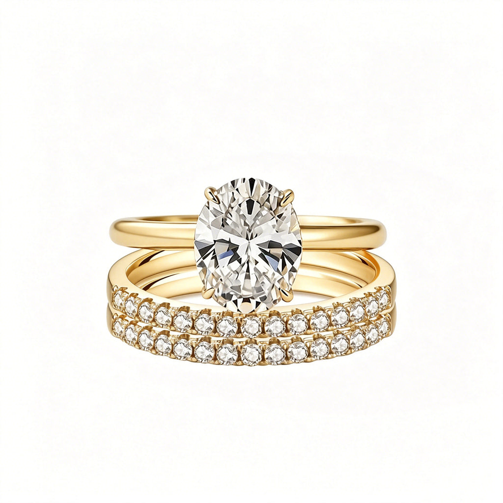 Ovaler Zirconring-Set – 2- oder 3-teilige Varianten – Bild 3 | LuxeStyle