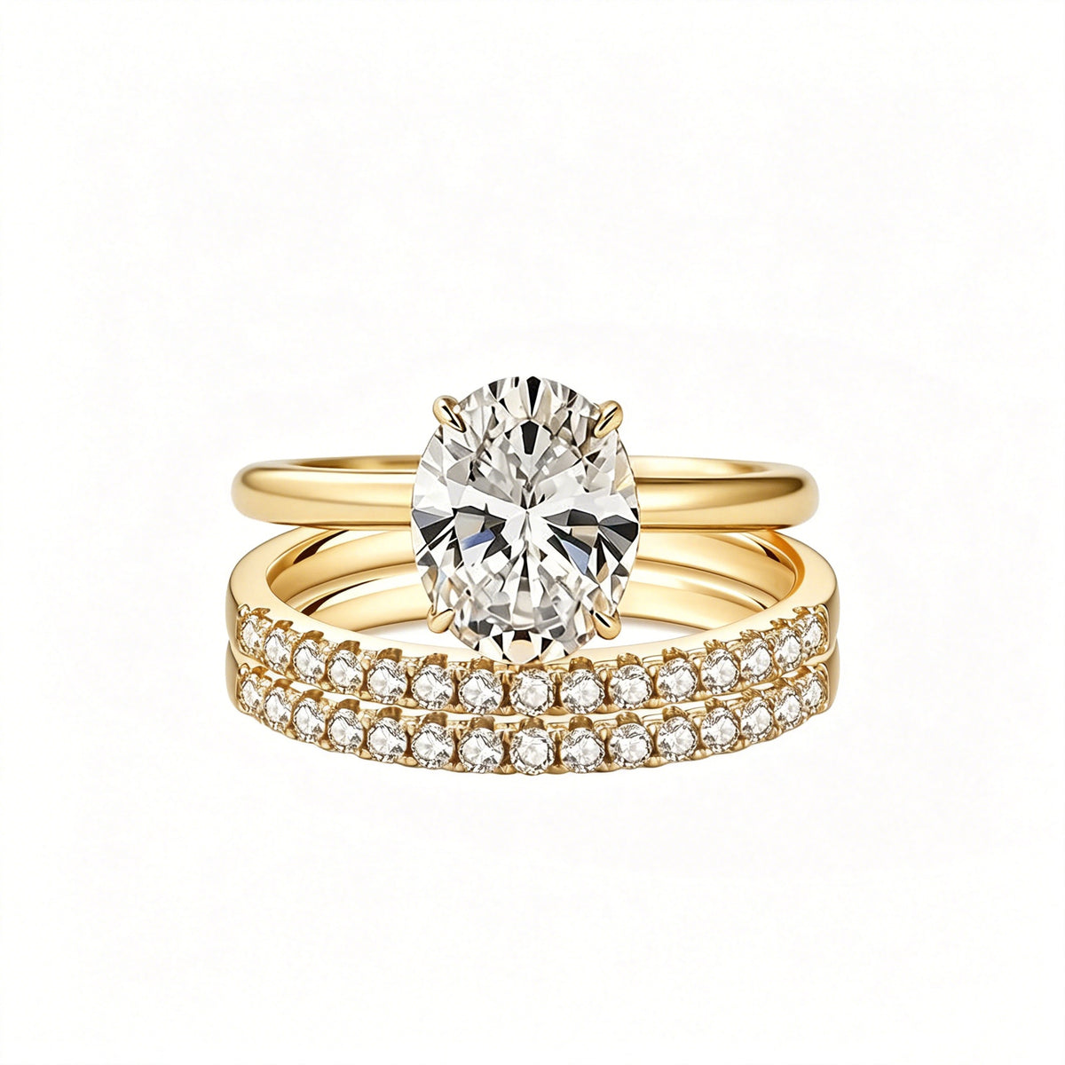 Ovaler Zirconring-Set – 2- oder 3-teilige Varianten – Bild 3 | LuxeStyle
