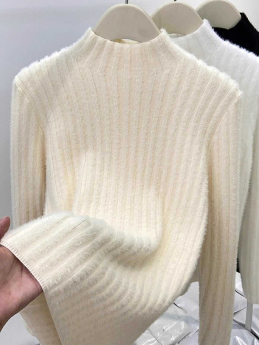 Mink-Woll-Stricktop