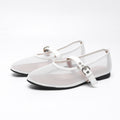 Leopard-Print Mesh Ballerinas