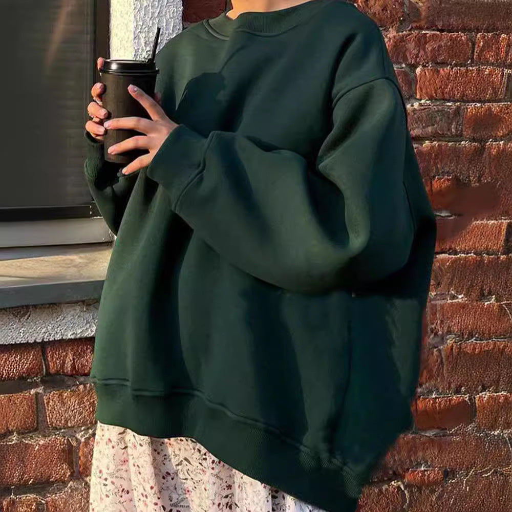 Weitenfreundlicher Rundhals-Hoodie
