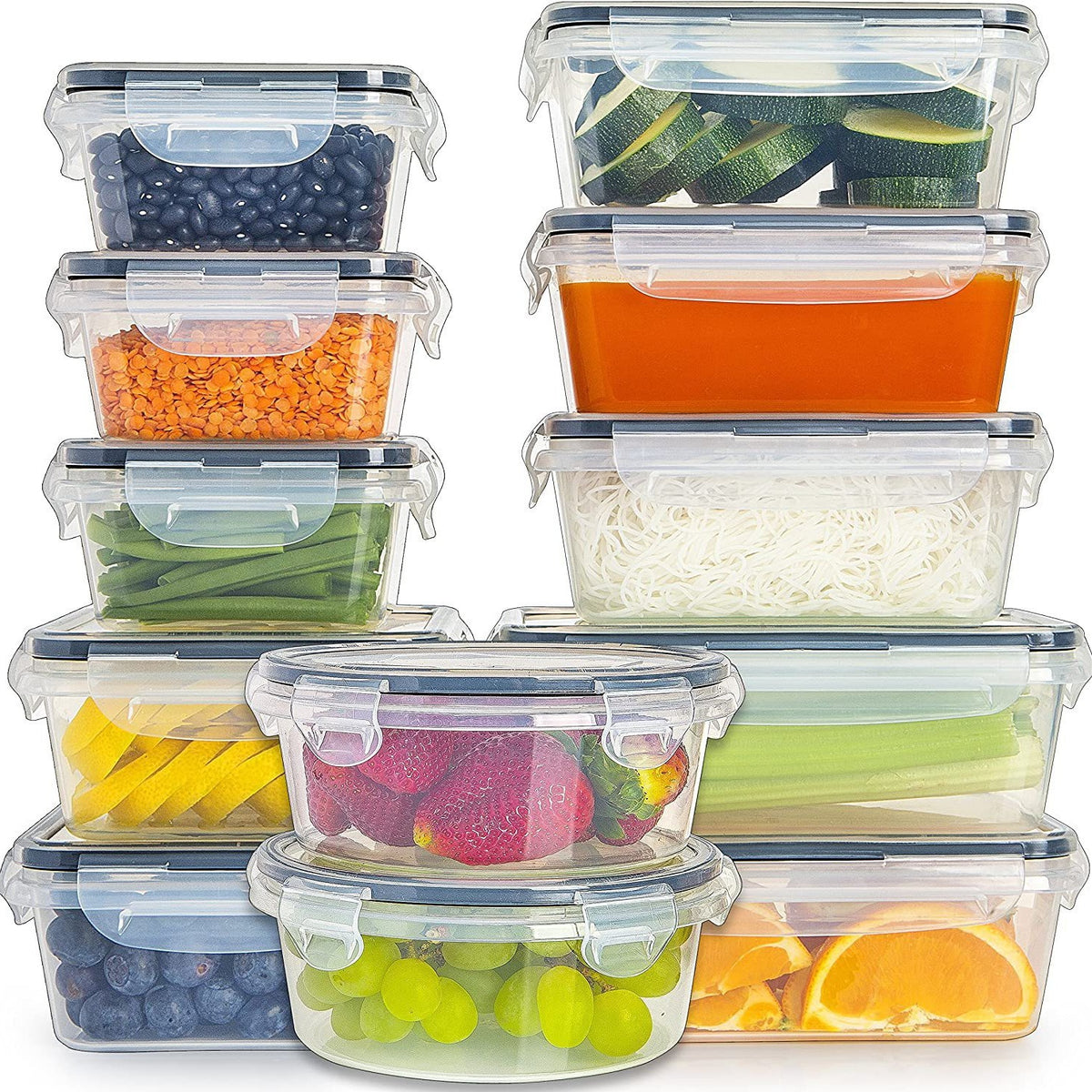 12er-Set Frischhaltedosen für Küche & Kühlschrank – Bild 3 | LuxeStyle