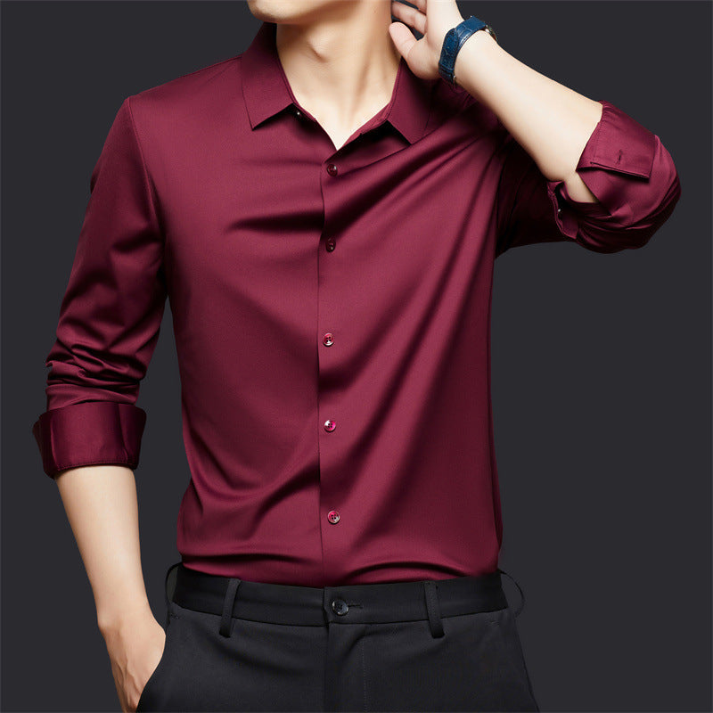 Nahtloses, elastisches Langarmhemd für Herren – Bild 7 | LuxeStyle