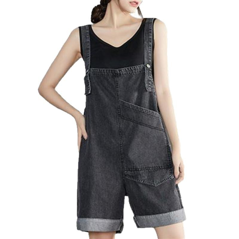 Denim-Latzhose im Loose-Fit-Stil