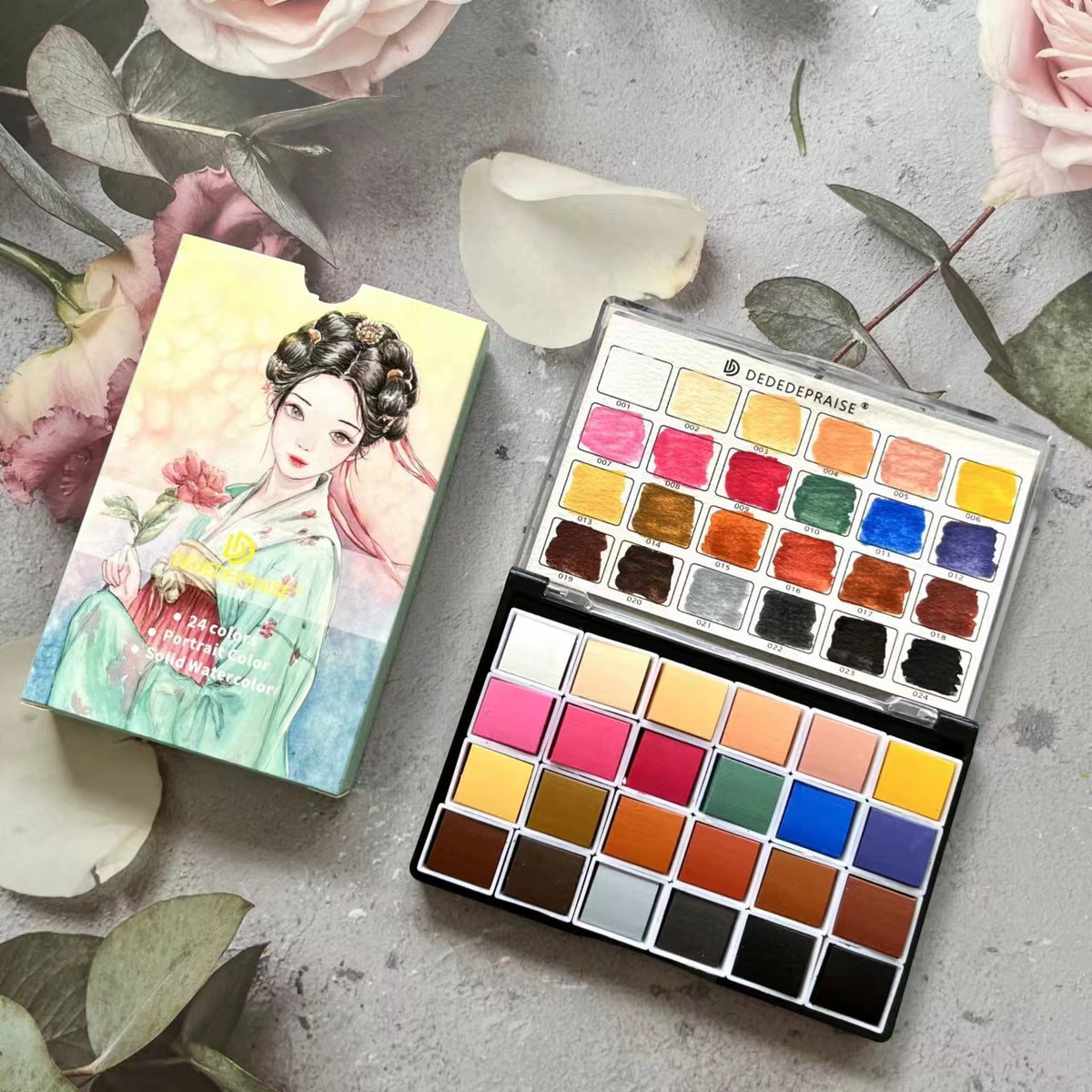 24 Farben hautfarbene Aquarell-Pigmente – Bild 2 | LuxeStyle