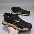 Atmungsaktive Leder-Sandalen für Herren