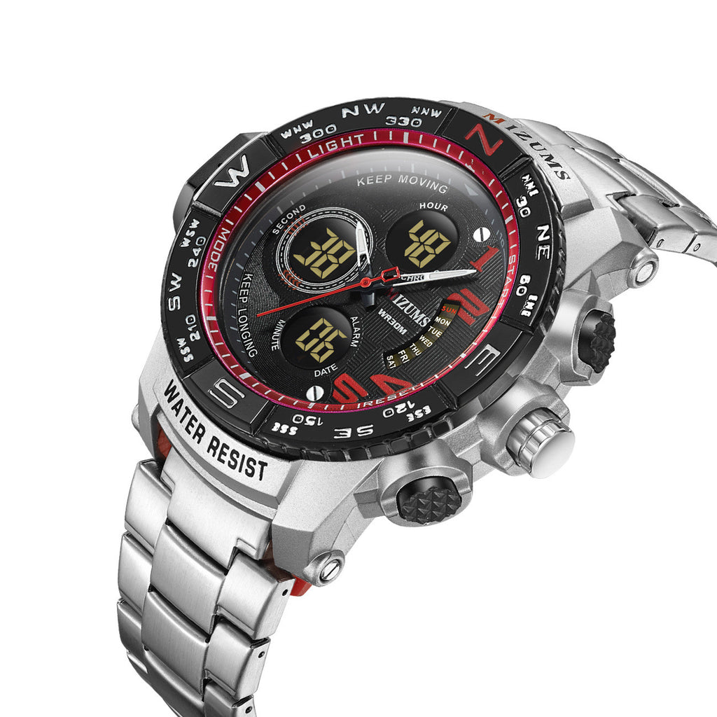 Sportliche Digitaluhr mit Stahlband – Bild 5 | LuxeStyle