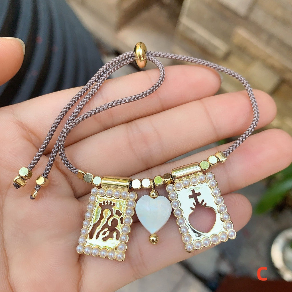 Herz-Kreuz-Muschel-Armband