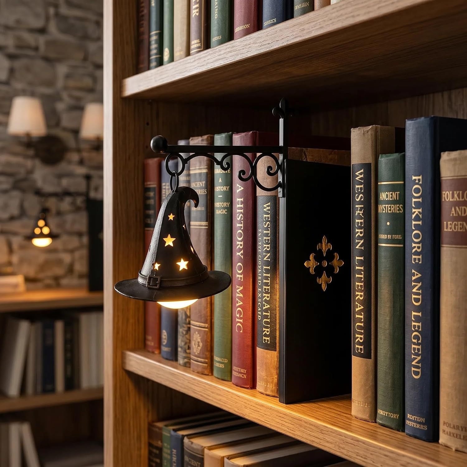 Minimalistische Laterne im Bücherregal-Design