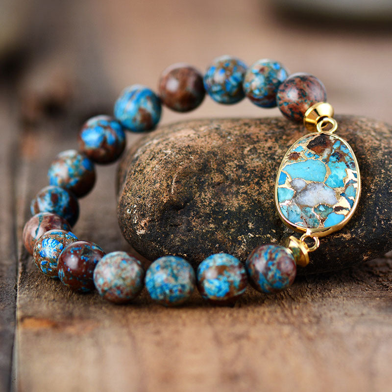 Elastisches Armband mit Naturstein-Perlen – Bild 4 | LuxeStyle