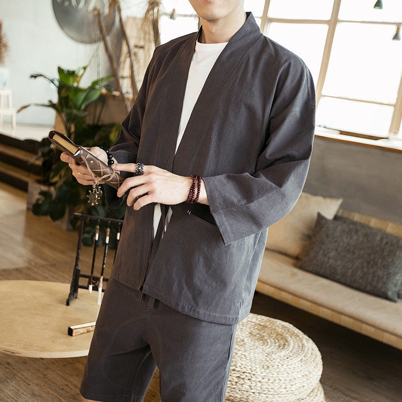 Retro Taoist Robe Zen Jacke für Herren
