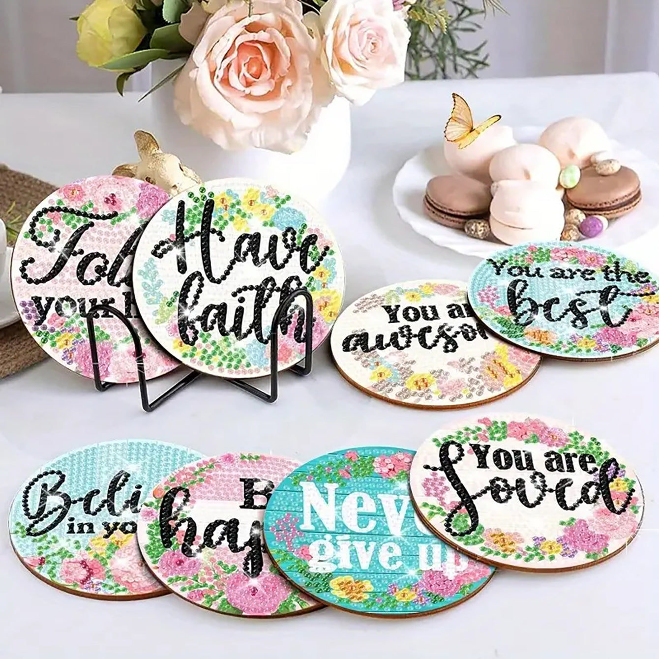 DIY Diamantmaler Coaster-Set für Anfänger