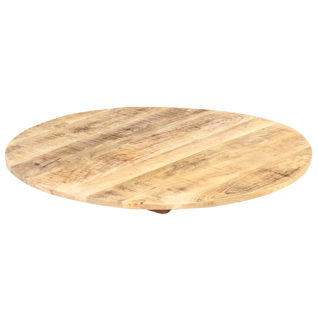 Runde Tischplatte aus massivem Mangoholz