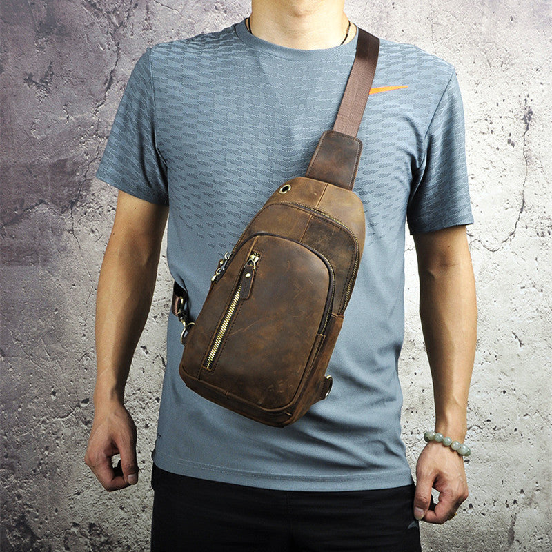Crazy Horse Leder Herren-Vintagetasche – Bild 3 | LuxeStyle