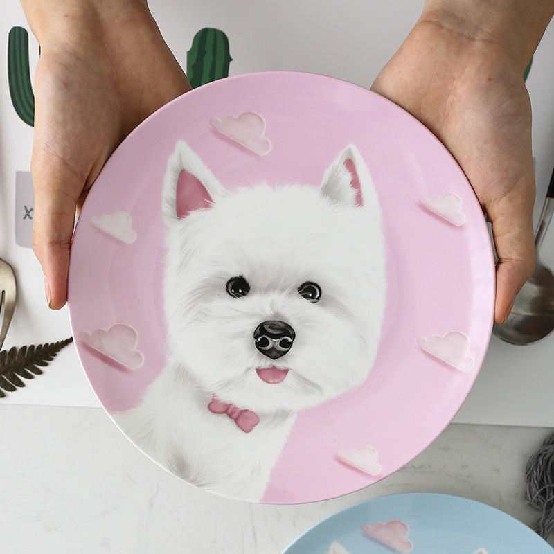 Western Highland Porzellanplatte 8" – Cartoon-Design – Bild 3 | LuxeStyle