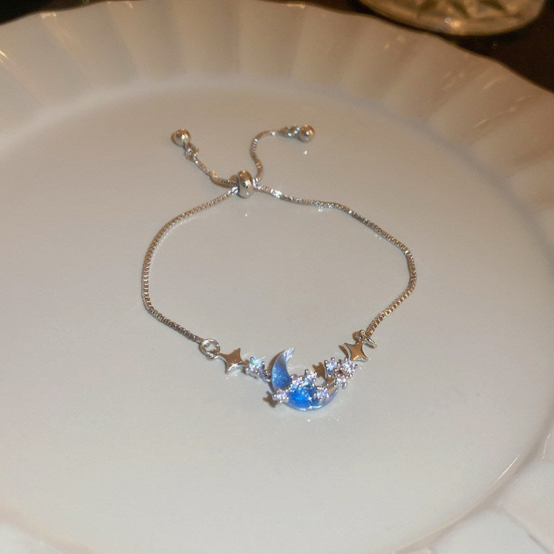 Armband Korean Chic mit mattiertem blauem Zirkon – Ansicht 5
