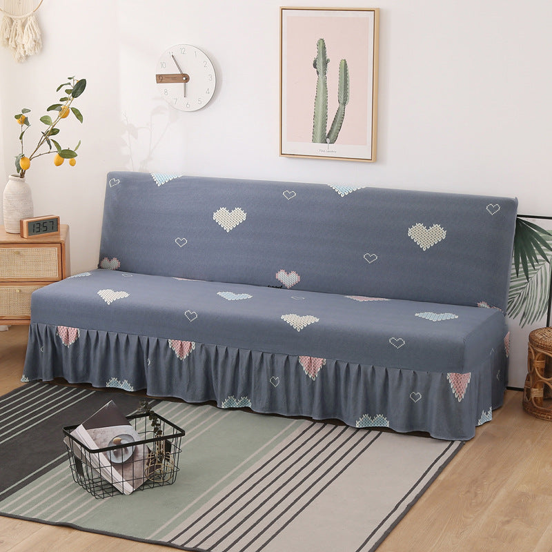 Stretch-Sofabezug für Schlafsofas mit Rocksaum – Ansicht 6