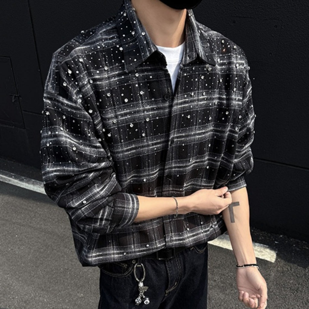 Herren Hemd mit Stickerei und Karomuster – Bild 6 | LuxeStyle