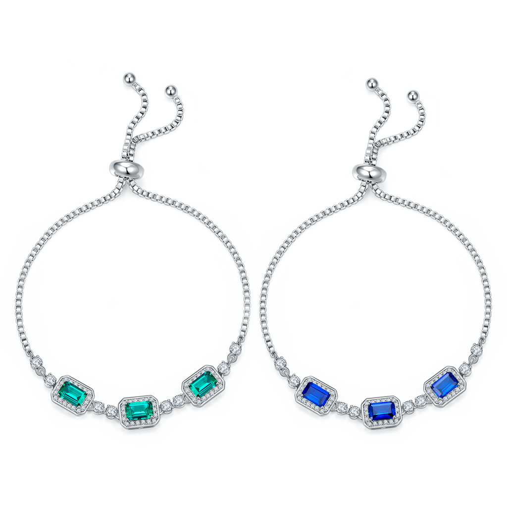 Sterlingsilber Armband mit Lab-Grown Edelsteinen