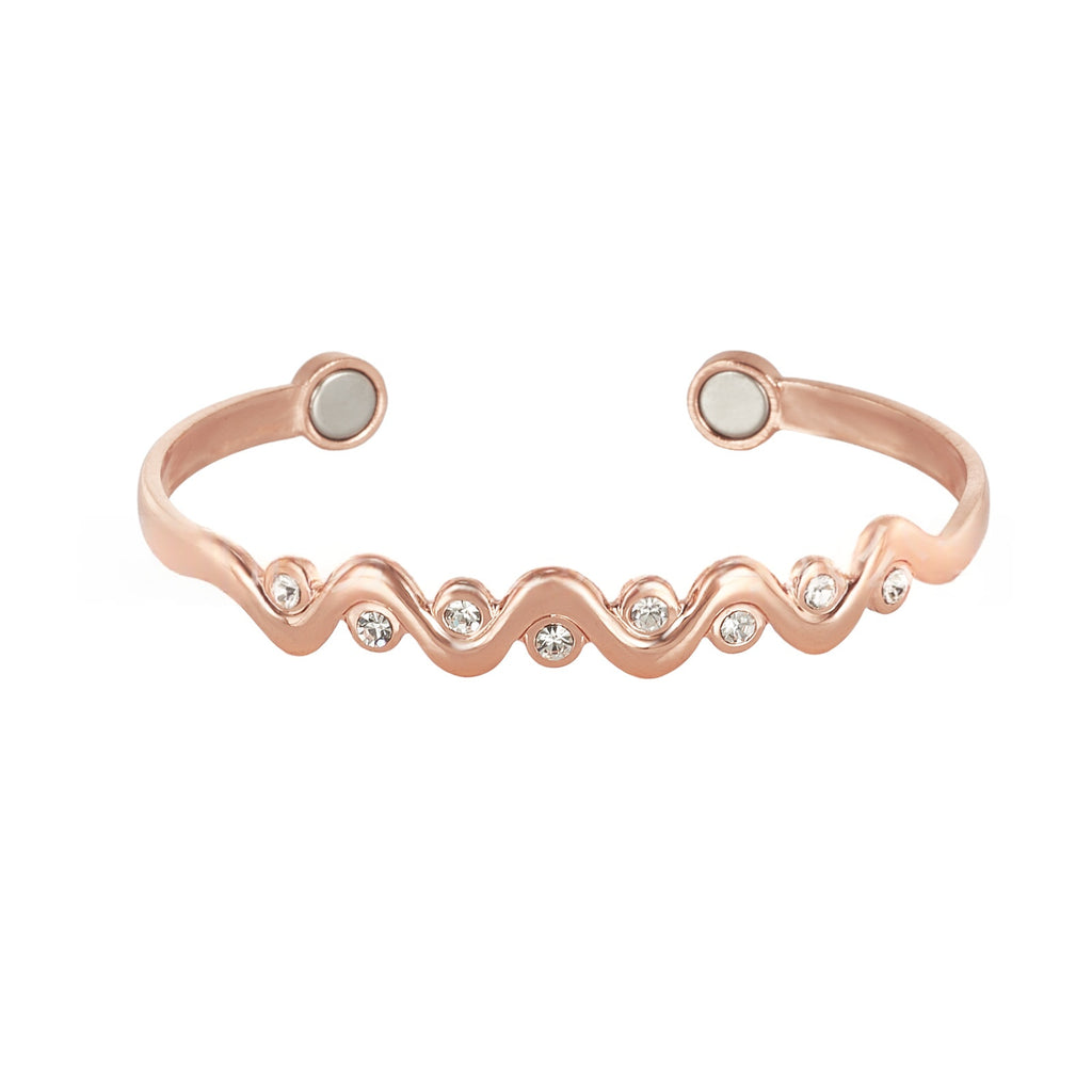 Kupferarmband mit Zirkon und Magneten