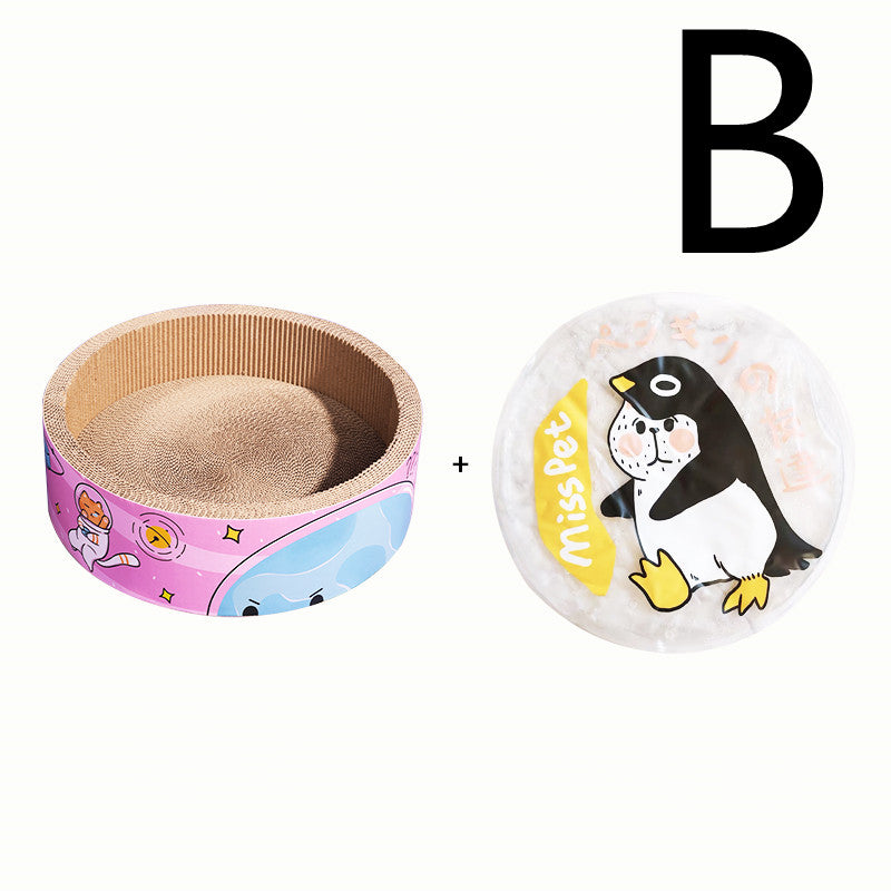 Runde Katzenkratzschale aus Wellpappe – Bild 5 | LuxeStyle