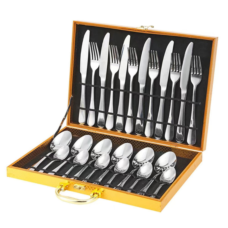 24-teiliges Edelstahl-Gedeck mit Western-Messer
