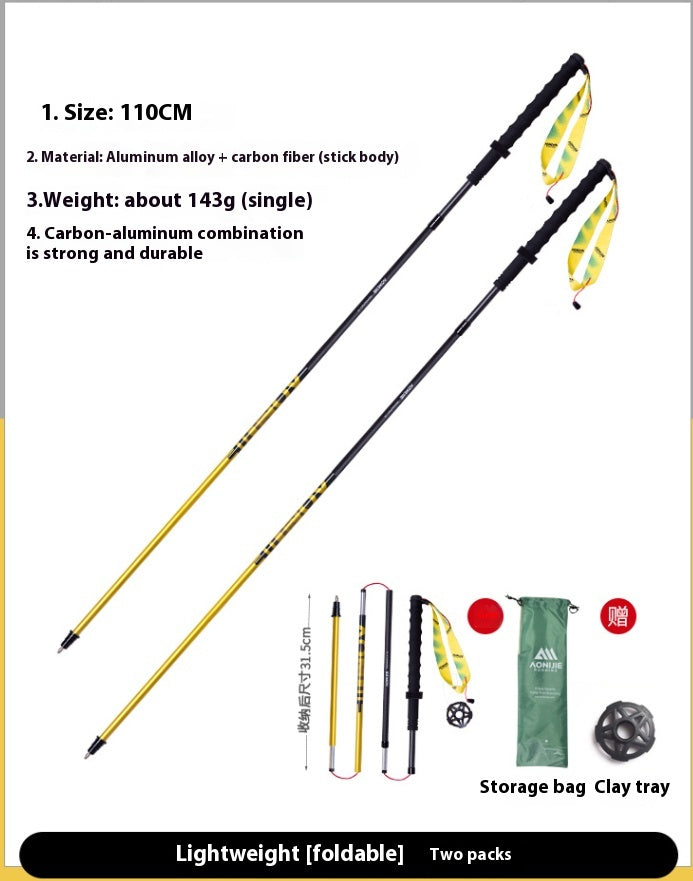 Zusammenklappbarer Carbon-Trekkingstock 110 cm – Bild 14 | LuxeStyle