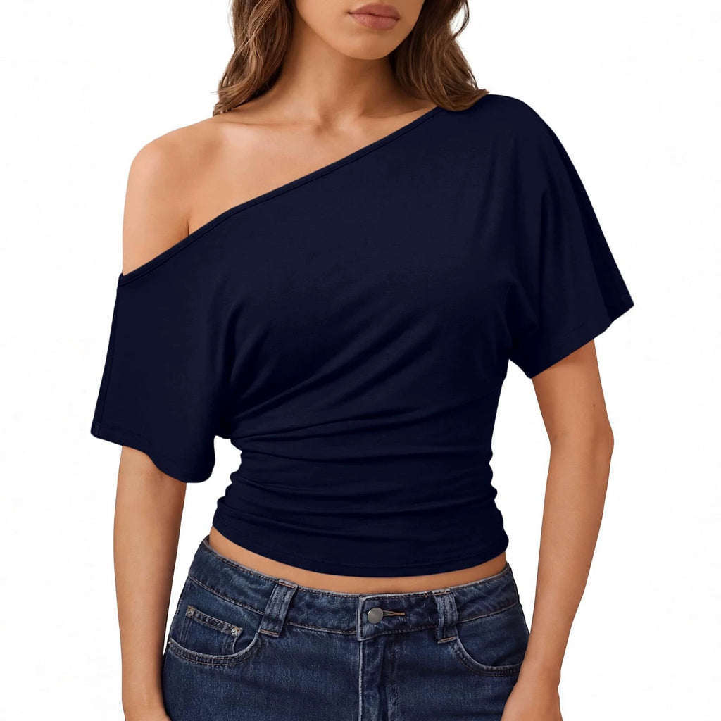 Off-Shoulder Kurzarmshirt für den Sommer – Ansicht 5
