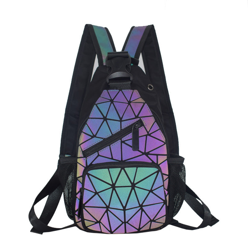 Geometrischer Rucksack mit Rautenmuster – Bild 3 | LuxeStyle