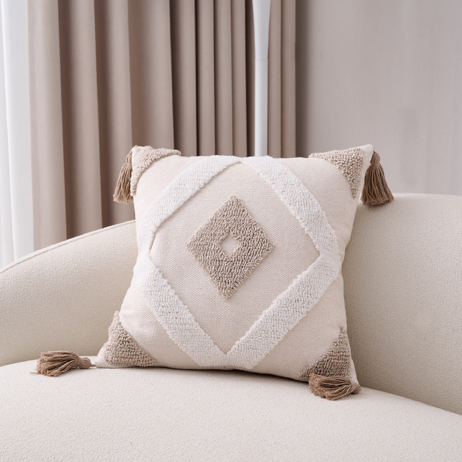 Boho Kissenbezug Baumwolle Leinen – Bild 4 | LuxeStyle