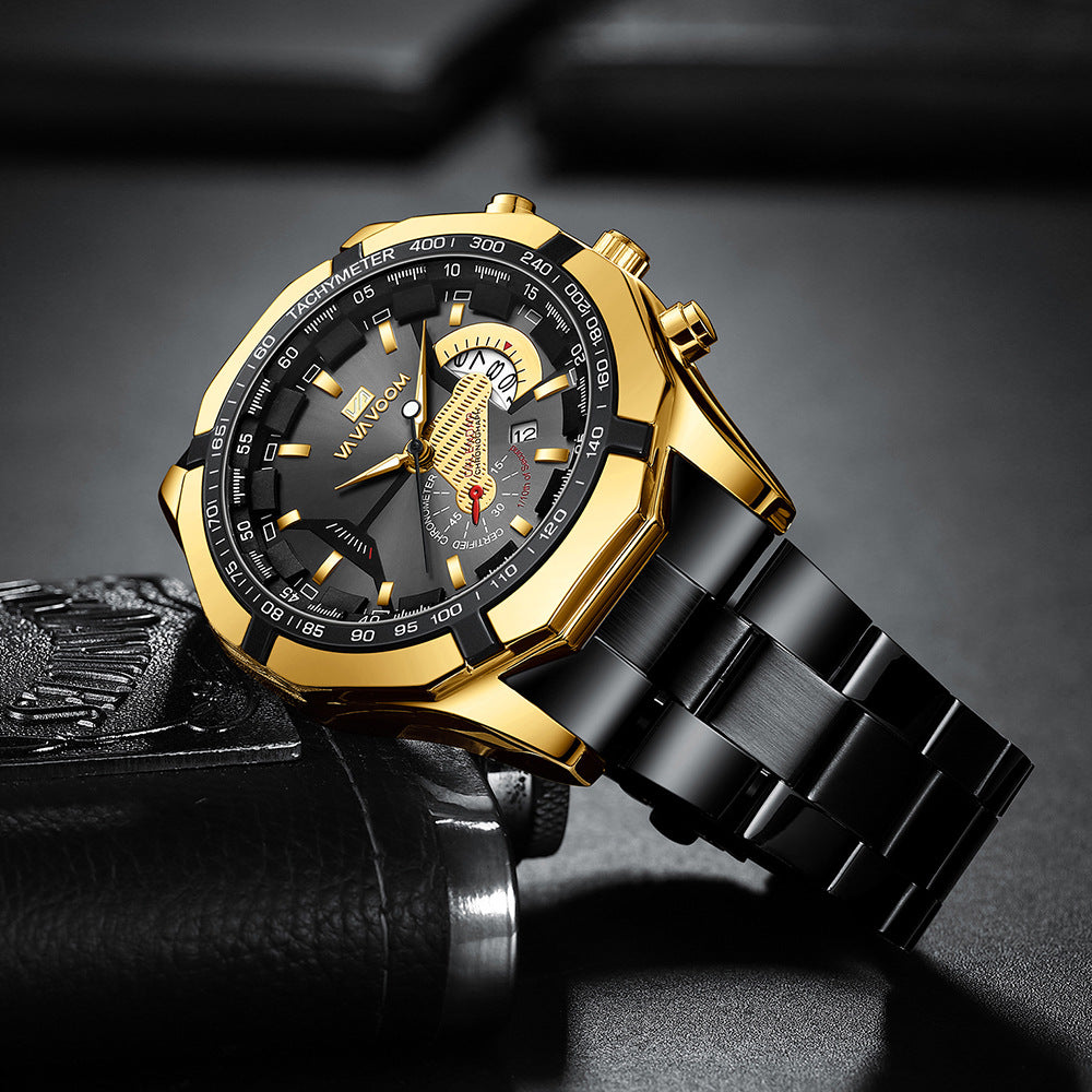 Herren Sport-Automatikuhr mit Leuchtzeigern – Bild 7 | LuxeStyle