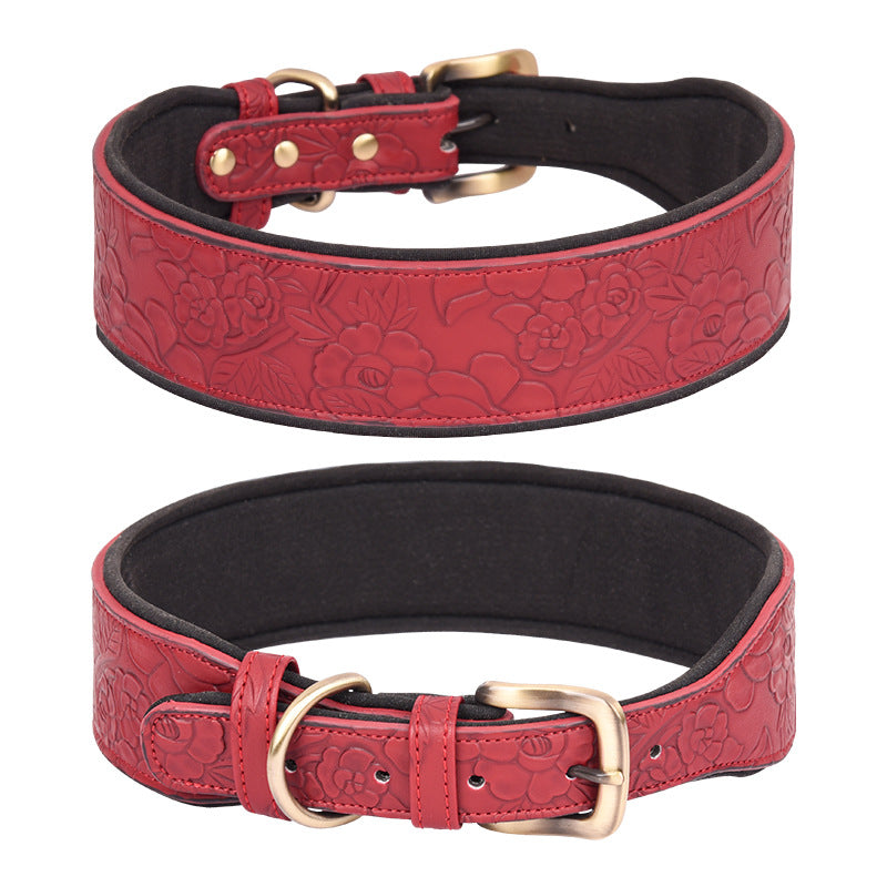 Geprägtes Lederhalsband mit weichem Futter – Bild 5 | LuxeStyle