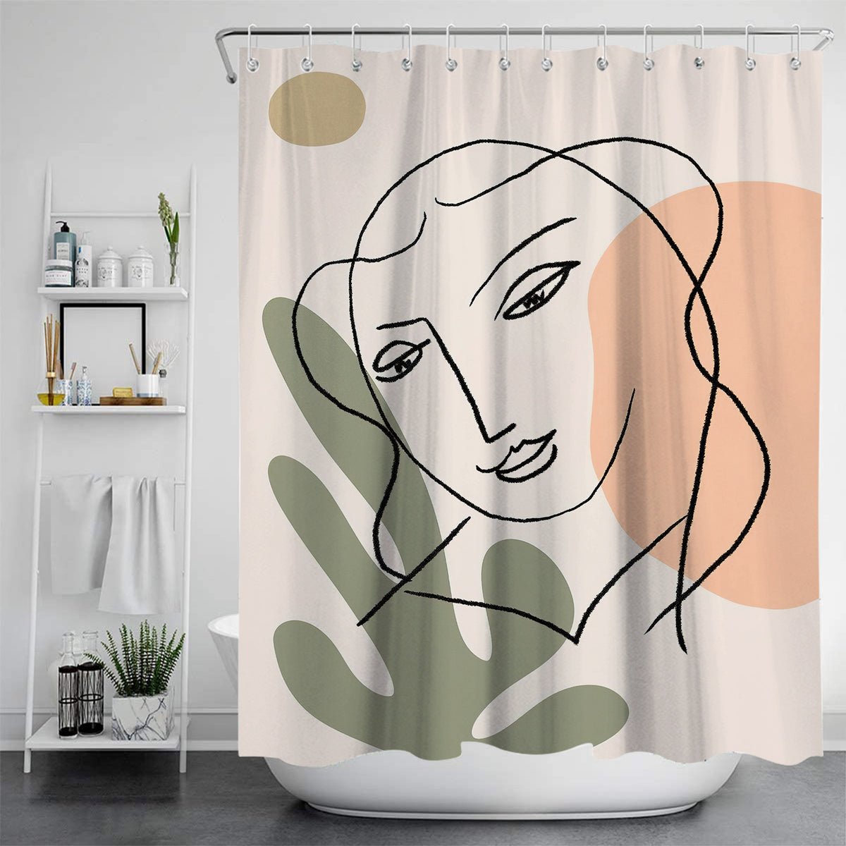 Waschvorhang aus Polyester mit digitalem Druck | LuxeStyle