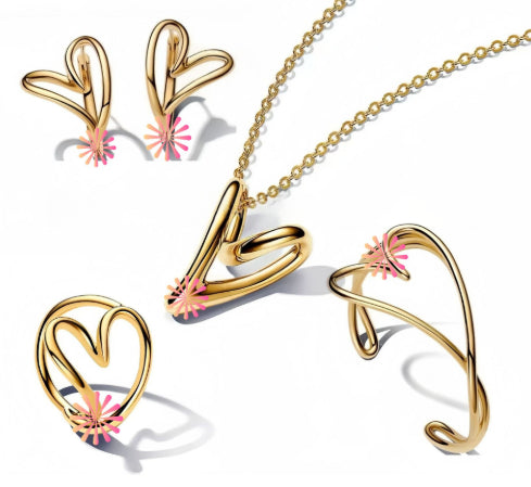 Herzförmige Halskette & Armband – Bild 4 | LuxeStyle