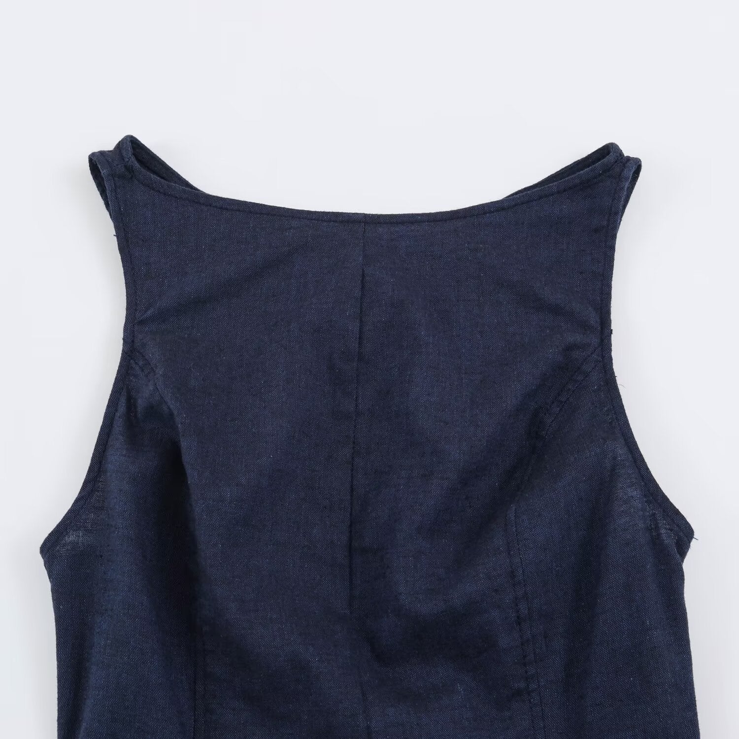 Ärmelloses A-Linien-Kleid mit offenem Rücken