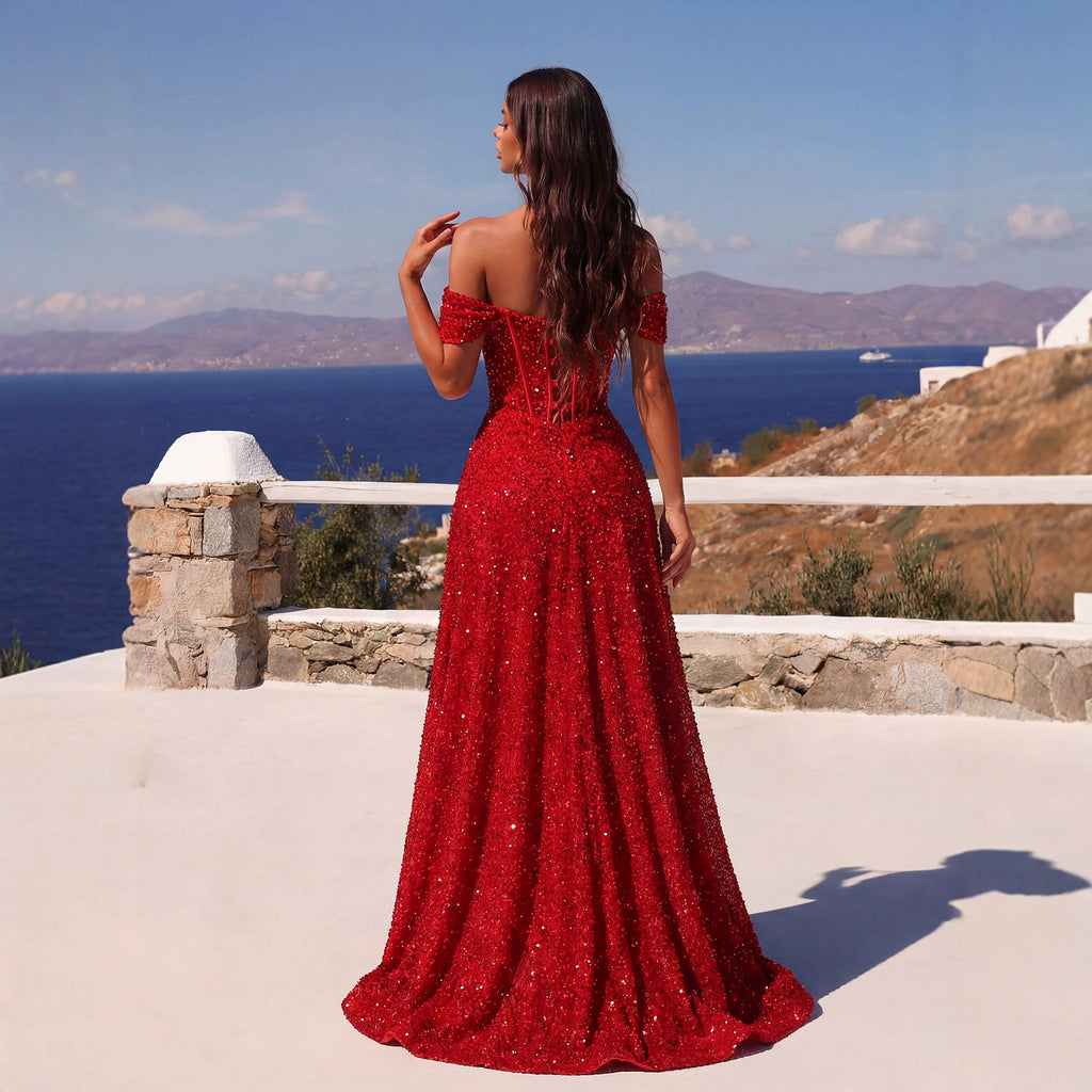 Elegantes Abendkleid mit Schlitz – Bild 5 | LuxeStyle