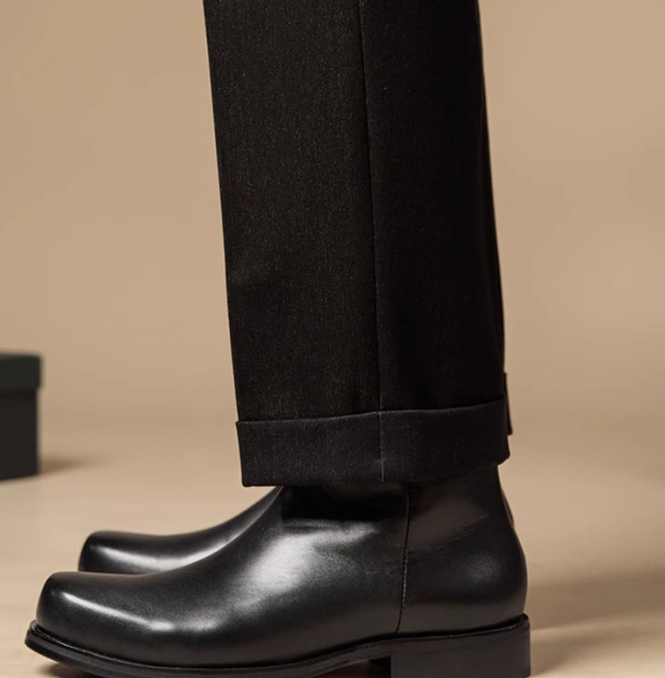 Herren High-top Leder Freizeitschuh | LuxeStyle