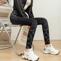 Leggings im Denim-Look mit Leopardenmuster