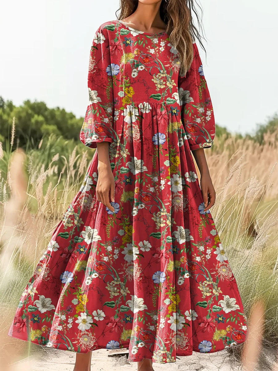 Elegantes Retro-Blumenkleid für Damen – Bild 3 | LuxeStyle