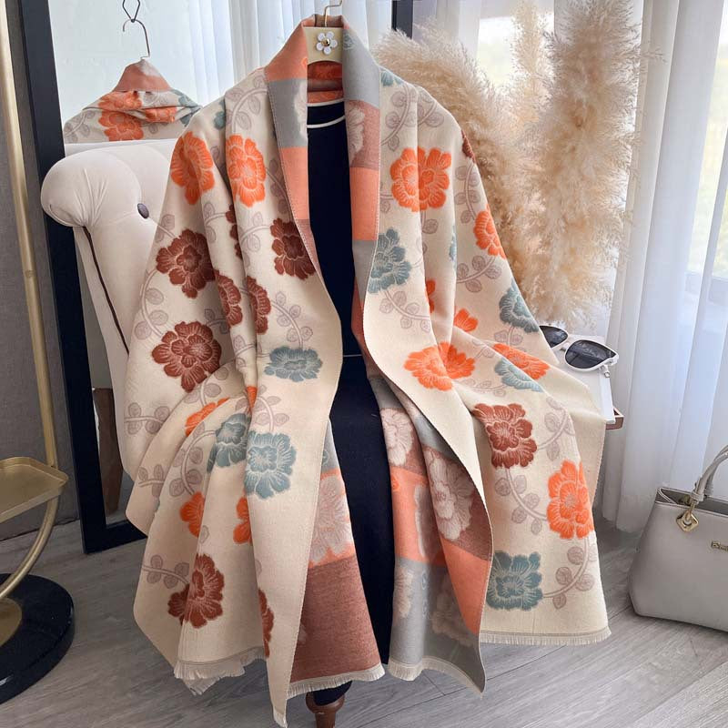 Retro-Blumen-Schal aus Polyester – Bild 10 | LuxeStyle